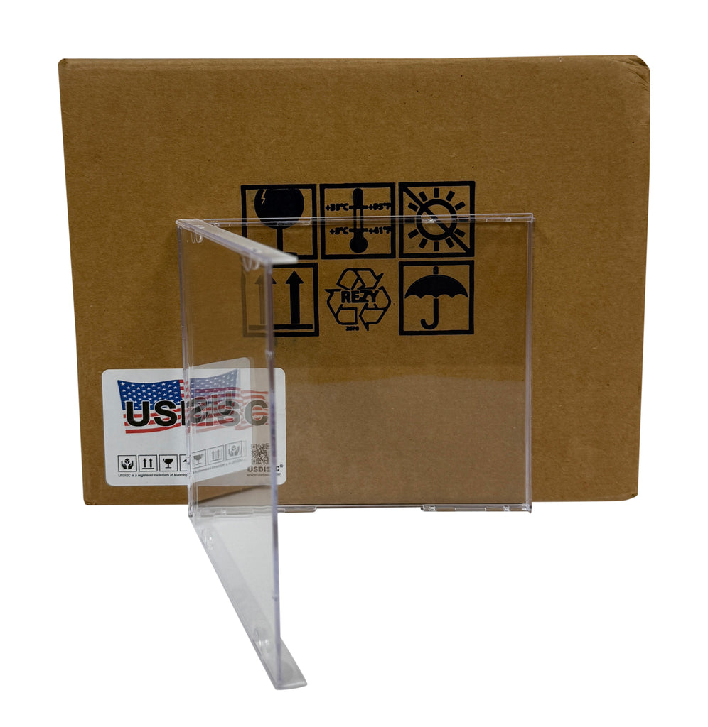 USDISC CD Jewel Cases Standard 10.4mm Heavyweight 60g, No Tray, Clear