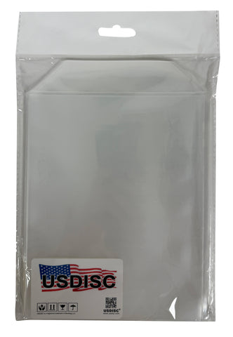 USDISC Plastic Sleeves 3mil 5.7 x 7.4, Fits DVD Insert No Stitches, Clear