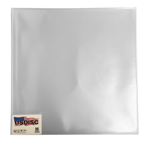 USDISC Record Outer Sleeves 12", LP, BOPP, 2mil, Clear