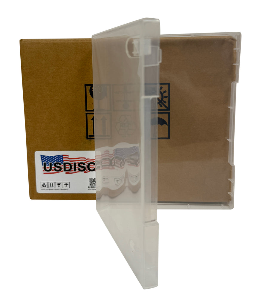 USDISC Storage Stamp Cases Chubby, Style 1, 21mm Clear Mount, Clear