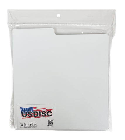 USDISC Record Dividers 7", 45 RPM, Polypropylene, 28pt Square Corners, White
