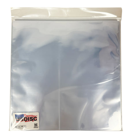 USDISC Record Outer Sleeves 12", LP, OPP, 2mil, Clear