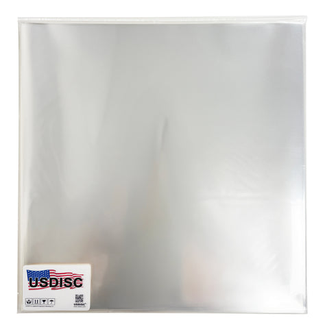 USDISC Record Outer Sleeves 12", LP, OPP, 3mil Gatefold, Clear