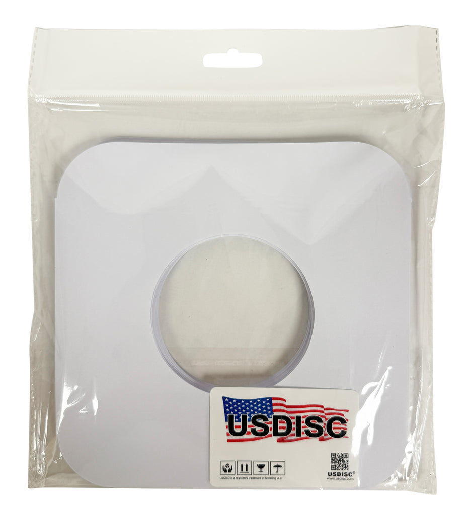 USDISC Record Inner Sleeves 7", 45 RPM, Paper, Round Corners, White, Sleeve Of 25