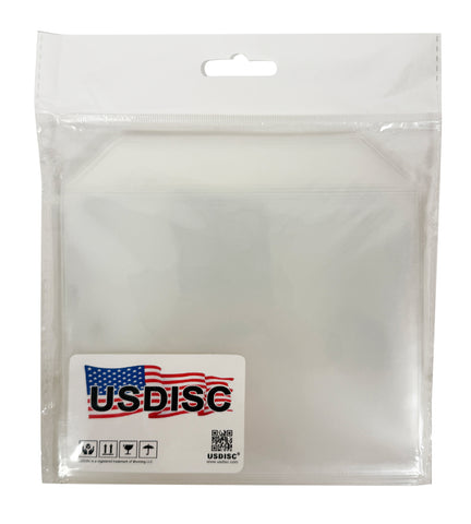 USDISC Plastic Sleeves 4mil 6 x 5, Fits CD Insert No Stitches, Clear