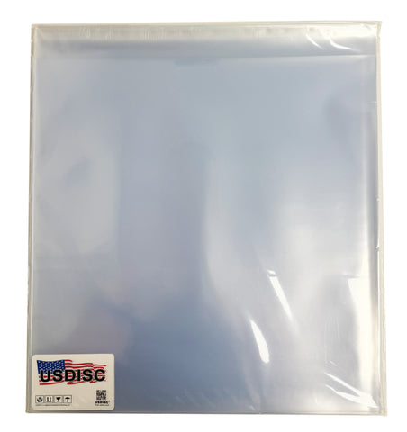 USDISC Record Outer Sleeves 12", LP, OPP, 2mil Sealable Flap, Clear