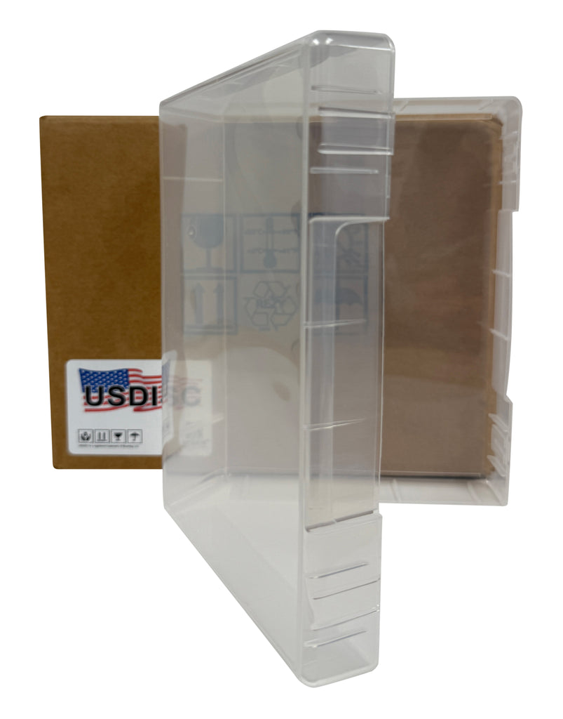 USDISC Storage Cases Chubby, 50mm Wood Mount, Clear