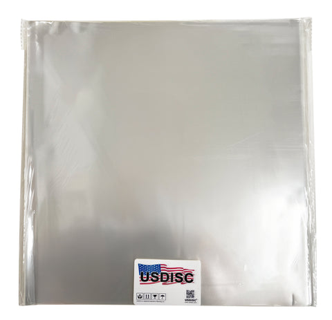 USDISC Record Outer Sleeves 12", LP, OPP, 2mil, Clear