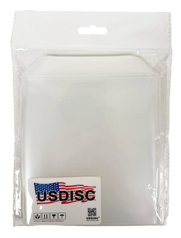 USDISC Plastic Sleeves 4mil 5.5 x 6, No Stitches, Clear