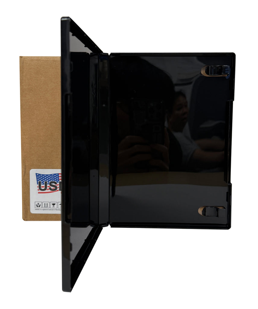 USDISC Storage Stamp Cases Standard, Glossy, 14mm Clear Mount, Black