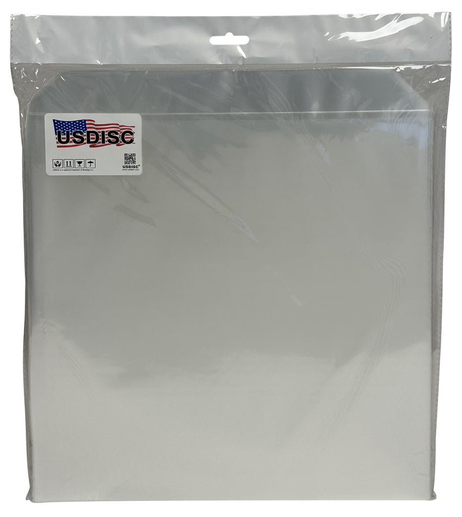 USDISC Record Outer Sleeves 12", LP, CPP, 3mil Tuck in Flap, Clear