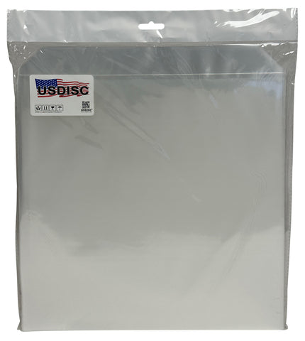 USDISC Record Outer Sleeves 12", LP, CPP, 3mil Tuck in Flap, Clear