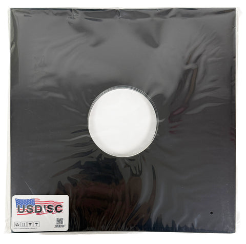 USDISC Record Jackets 12", LP, Cardboard, 350g Center Hole, Black