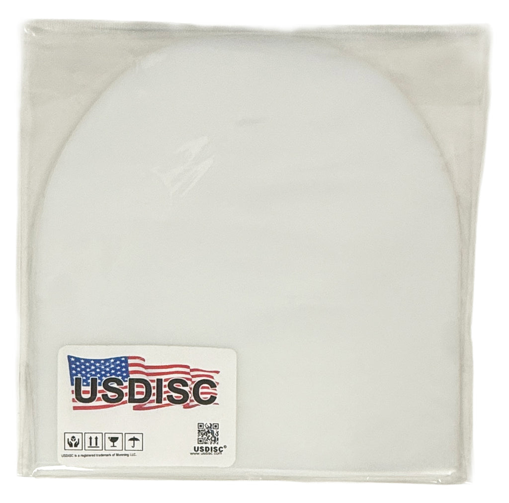 USDISC Record Inner Sleeves 7", 45 RPM, HDPE, Round Corners, Clear