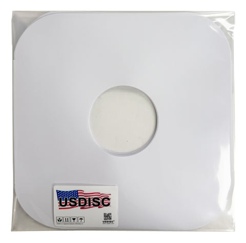USDISC Record Inner Sleeves 10", Paper, Round Corners, White