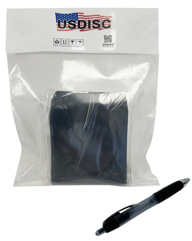 USDISC Mini Paper Sleeves 100g Window, Flap, Black