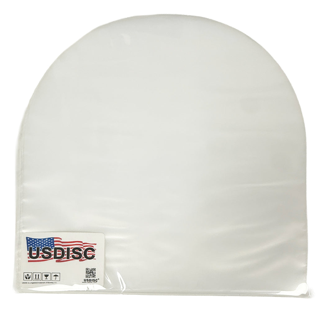 USDISC Record Inner Sleeves 10", 78 RPM, HDPE, Round Corners, Clear