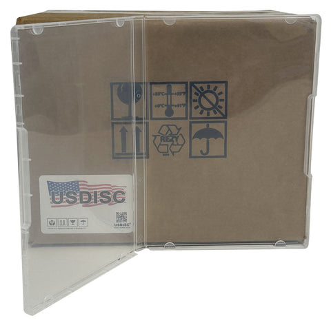 USDISC Storage Stamp Cases Standard, Style 3, 14mm Clear Mount, Clear