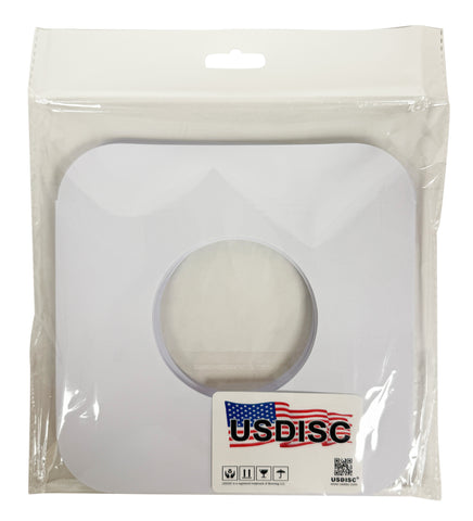 USDISC Record Inner Sleeves 7", 45 RPM, Paper, Round Corners, White