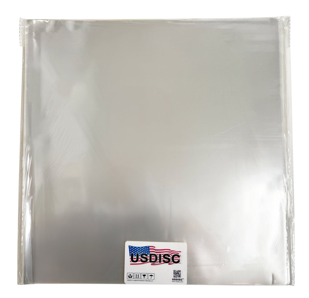 USDISC Record Outer Sleeves 12", LP, OPP, 2mil, Clear