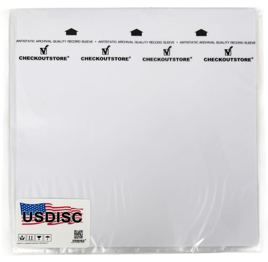USDISC Record Inner Sleeves 10", 78 RPM, HDPE, Square Corners, Clear