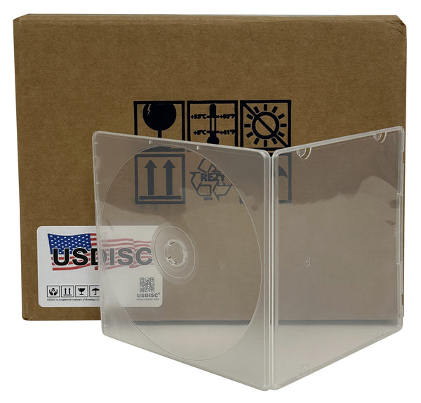 USDISC PP Poly Cases 5mm Plastic Wrap, Single 1 Disc, Clear