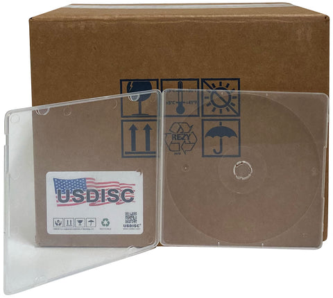 USDISC PP Poly Cases 5mm, Single 1 Disc, Clear