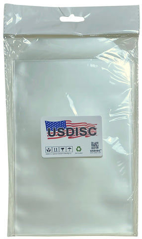 USDISC Storage Pockets 5.625 x 8.5, Flap, 4mil Stamp & Die, Clear