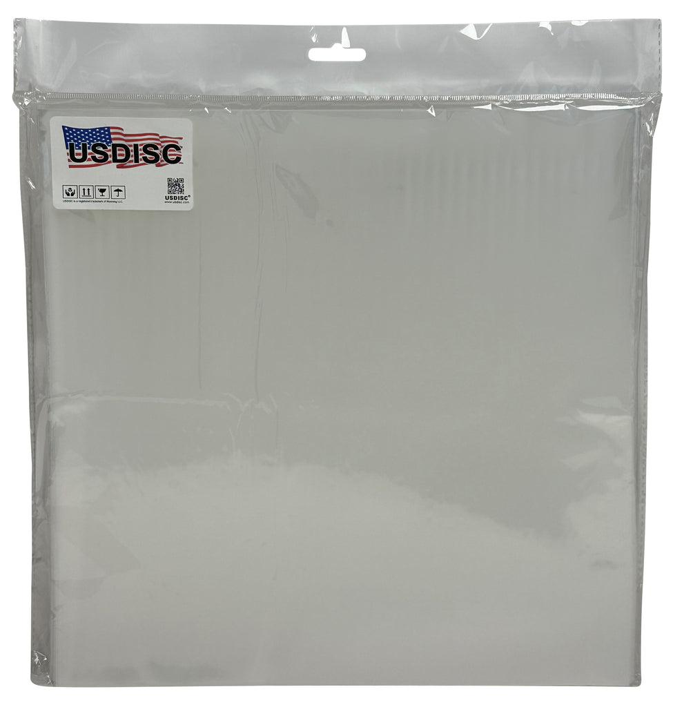 USDISC Storage Pockets 12.75 x 13, No Flap, 3mil Cardstock, Clear