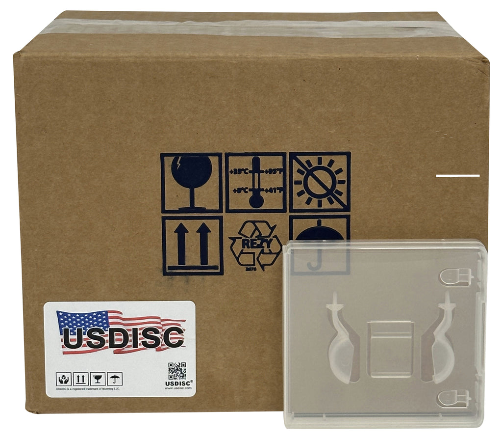USDISC PP Poly Cases 16mm, Single 1 USB, Clear