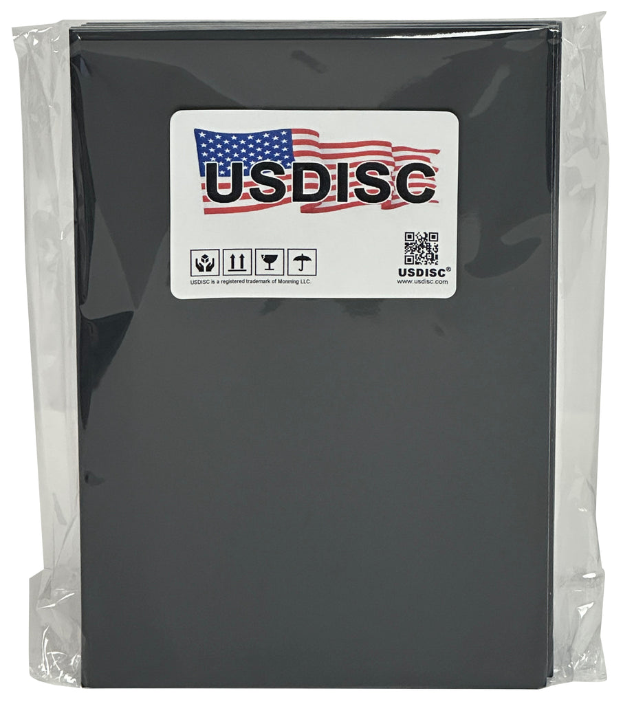 USDISC Adhesive Sheets 5 x 7, 20mil Flexible, Black