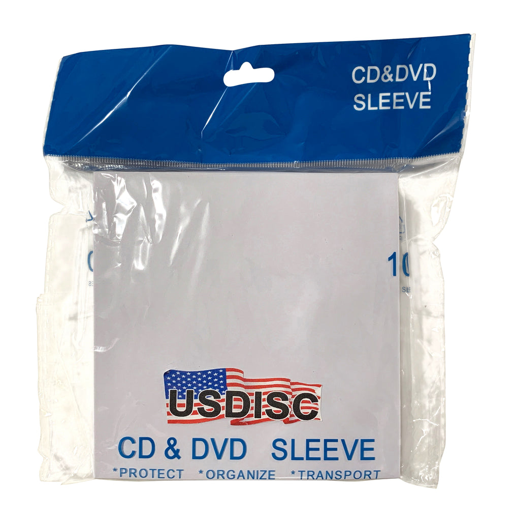 USDISC Paper Sleeves 100g No Window, No Flap, White