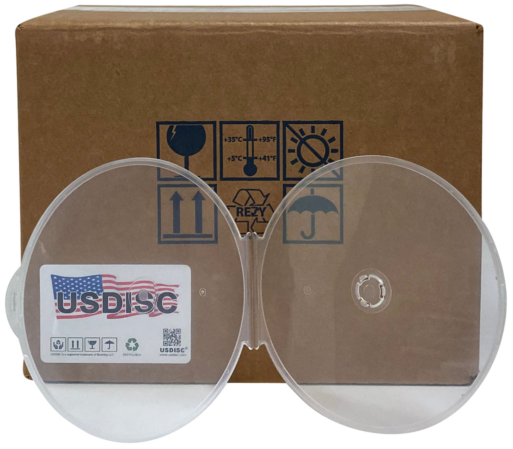 USDISC Clamshell Cases, Single 1 Disc, Clear
