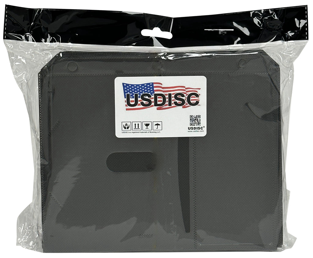 USDISC Plastic Sleeves 7.75 x 6.5, Half Sheet Binder Sleeve, Black