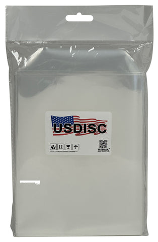 USDISC Plastic Sleeves 4mil 5.7 x 7.4, Fits DVD Insert No Stitches, Clear