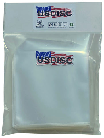 USDISC Storage Pockets 5 x 5.125, Flap, 4mil Stamp & Die, Clear