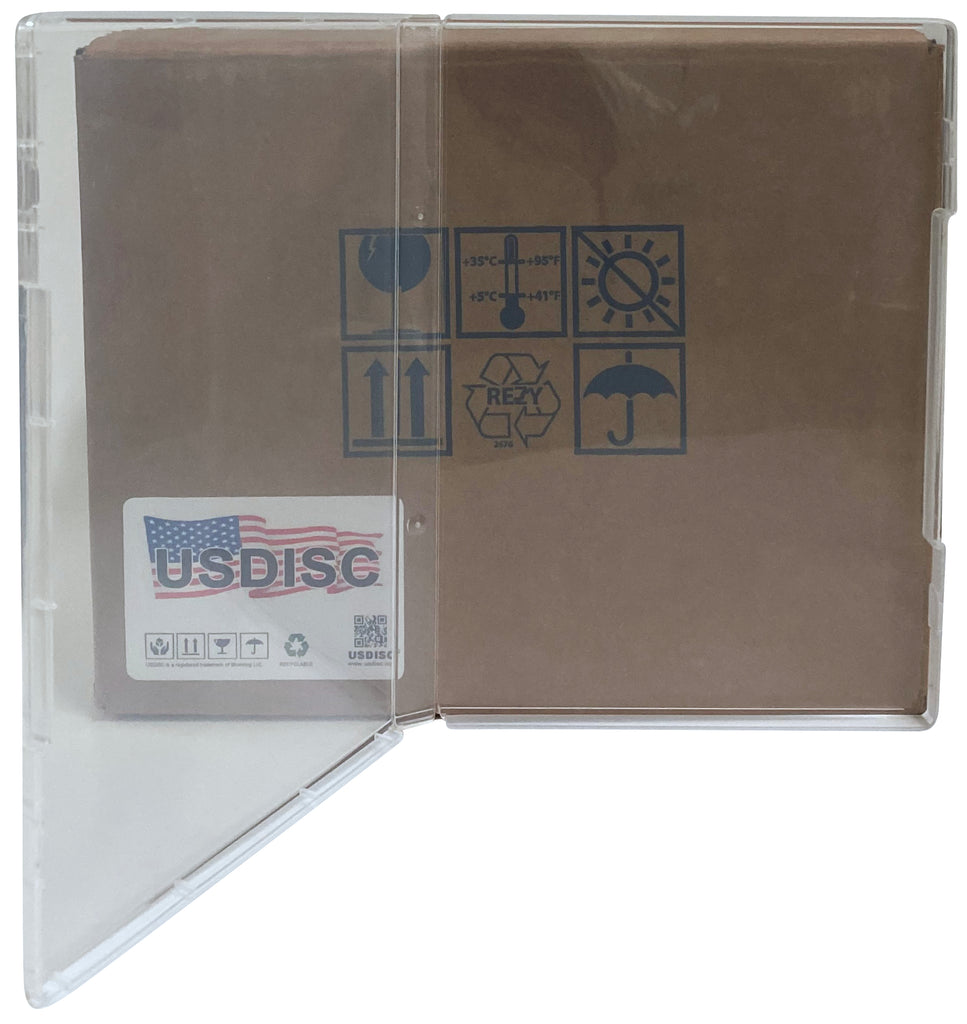 USDISC Storage Stamp Cases Standard, Style 2, 14mm Clear Mount, Clear