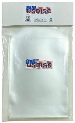 USDISC Storage Pockets 5.625 x 7.375, Flap, 4mil Stamp & Die, Clear
