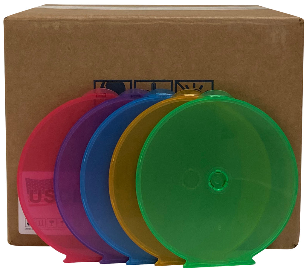USDISC Clamshell Cases, Single 1 Disc, Multicolor