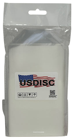 USDISC Storage Pockets 3.625 x 6.5, Flap, 4mil Slimline Die, Clear