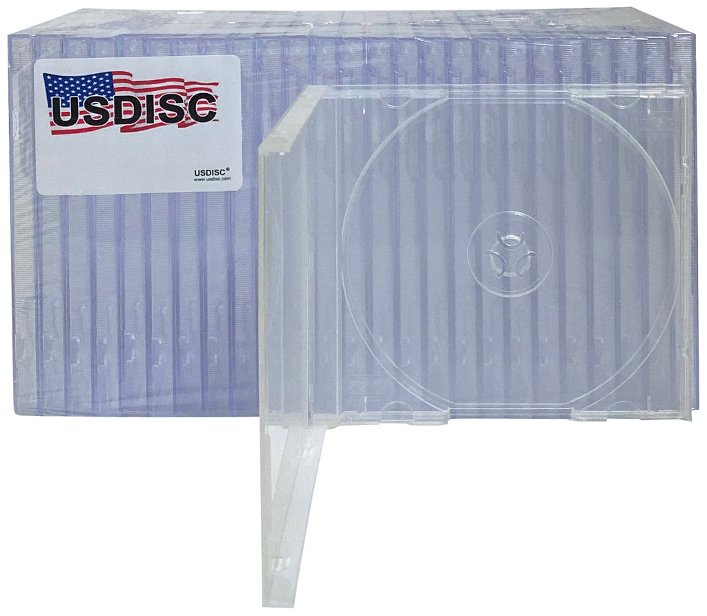 USDISC PP Poly Cases 10.4mm, Single 1 Disc, Clear