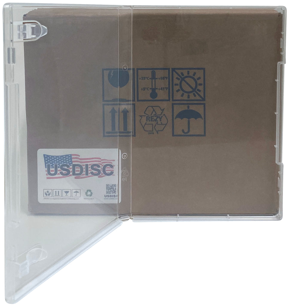 USDISC Storage Stamp Cases Standard, Style 1, 14mm Clear Mount, Clear