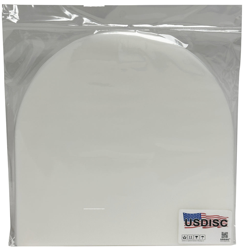 USDISC Record Inner Sleeves 12", LP, HDPE, Round Corners, Clear