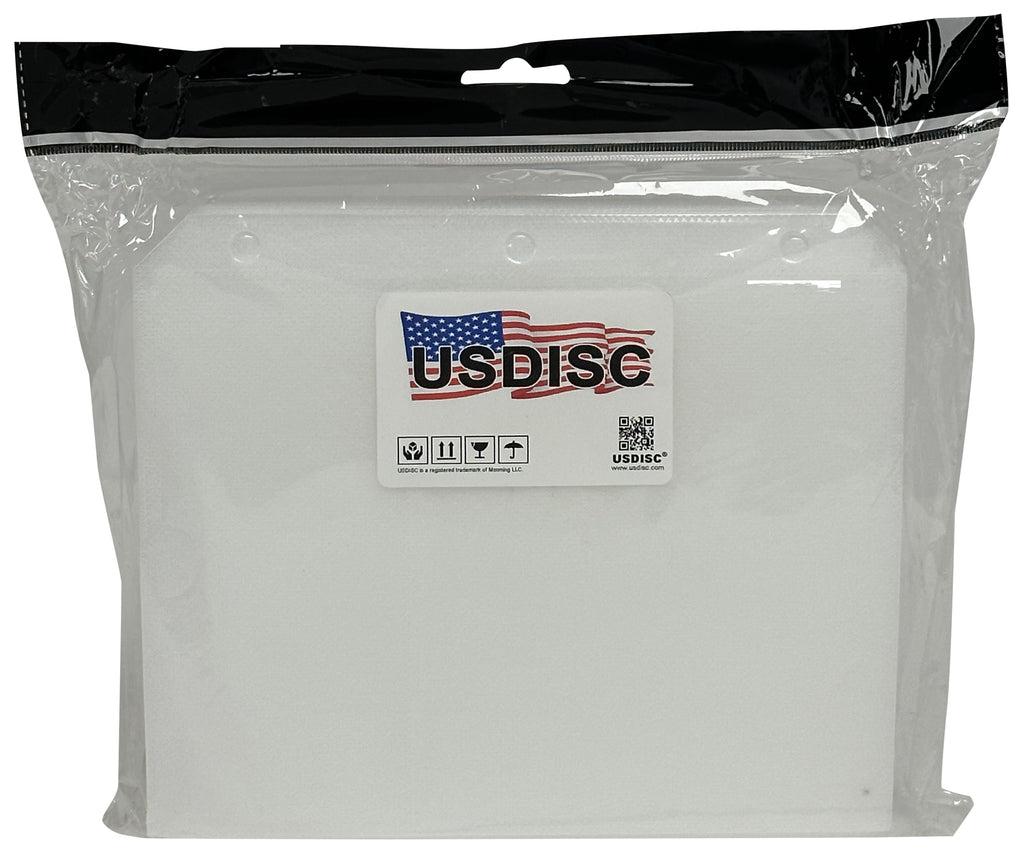 USDISC Plastic Sleeves 7.75 x 6.5, Half Sheet Binder Sleeve, White