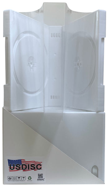 USDISC DVD Cases Chubby 33mm Economy, Decuple 10 Disc, White