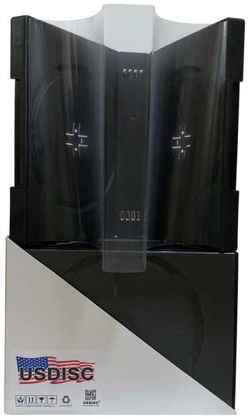 USDISC DVD Cases Chubby 33mm Economy, Decuple 10 Disc, Black