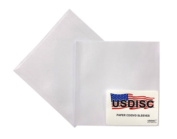 White CD DVD Storage Sleeves USDISC 500 Pack Paper CD Sleeves With ...